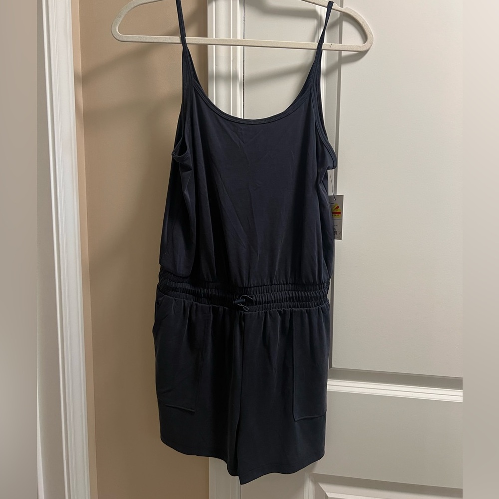 Navy athletic romper